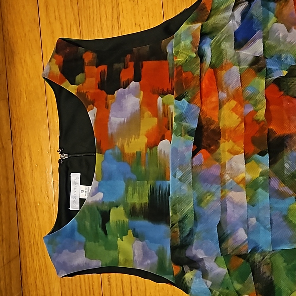 London Times Size 10 Floral Chiffon Dress - Picture 7 of 10